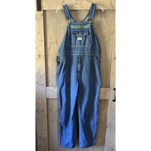 Liberty Men's Denim Overalls Regular Tag Size 38x34 Carpenter Blue Jeans READ‎